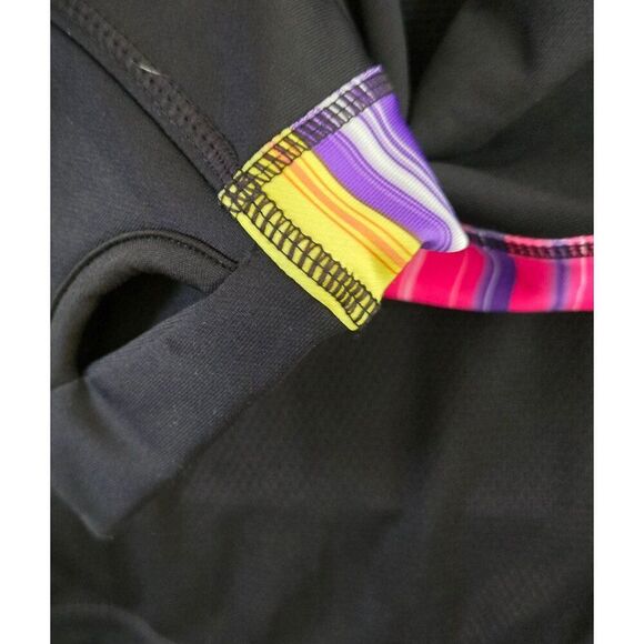 Fila Hooded Zip-Up Jacket Colorful rainbow Striped Accents workout outdoors gym - Picture 6 of 9